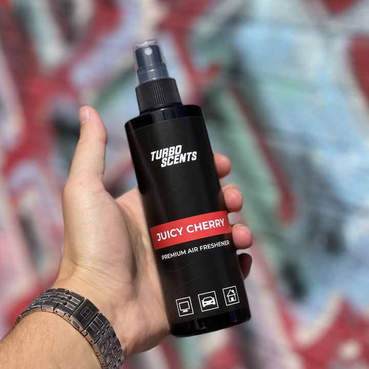 Turbo Scents Juicy Cherry Premium Car Air Freshener Spray Luxury Fragrance