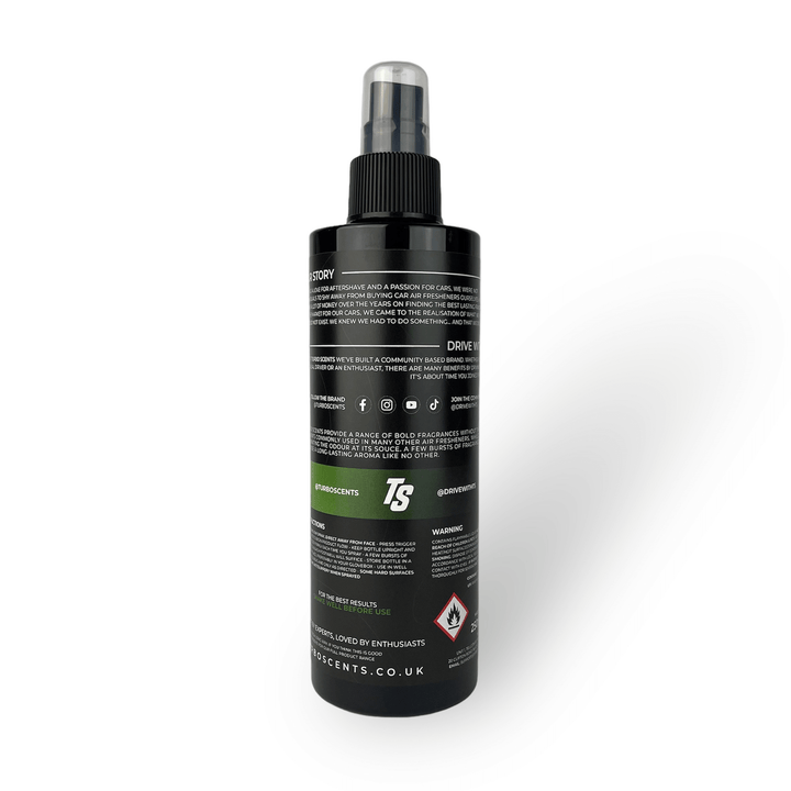 Turbo Scents Green Apple Premium Car Air Freshener Spray Luxury Fragrance